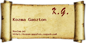 Kozma Gaszton névjegykártya